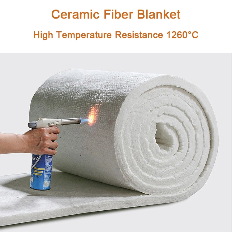 Alüminyum silikat yanıcı seramik lif battaniye Sıcaklığa dayanıklı yalıtım yün 128kg/M3 Boiler için yoğunluk 0