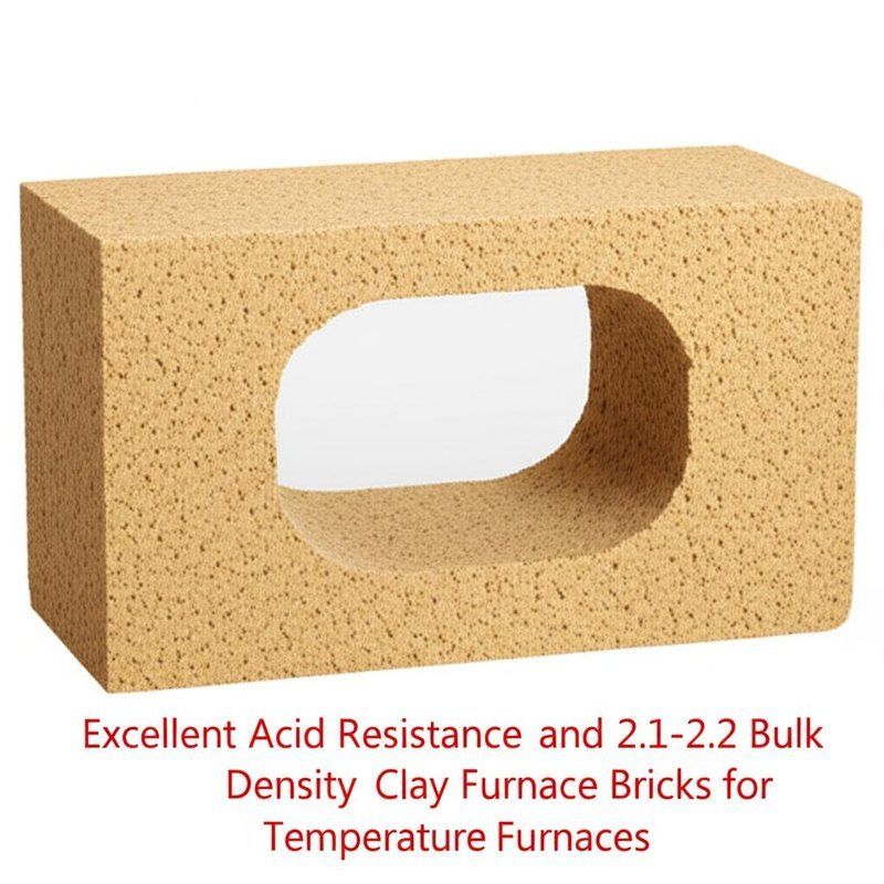 Mükemmel Asit Direnci ve 2.1-2.2 Toplu yoğunluklu Temperatur Fırınları için Kil Fırın Tuğlaları