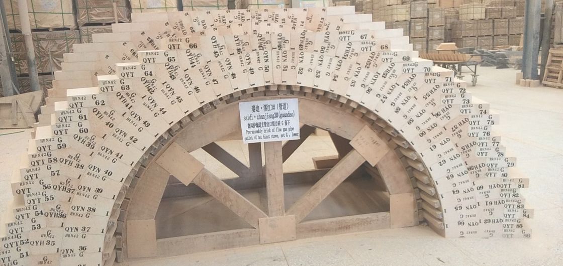Özel Şekil Yüksek Alümina Preassebly Tuğla Dirençli 1350 ℃ Çelik Kepçenin Güvenli Astarı İçin Kullanılan